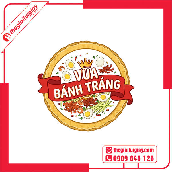 Mẫu logo ăn vặt VUA B&Aacute;NH TR&Aacute;NG
