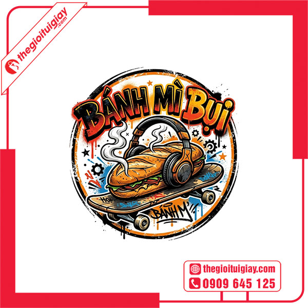 Mẫu logo bánh mì BỤI