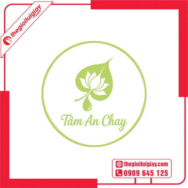 Mẫu logo nh&agrave; h&agrave;ng chay T&Acirc;M AN CHAY