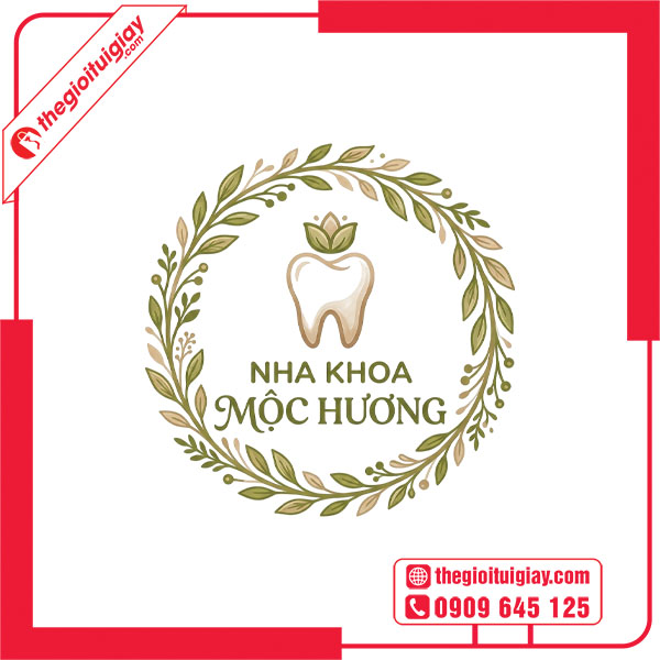 Mẫu logo nha khoa MỘC HƯƠNG