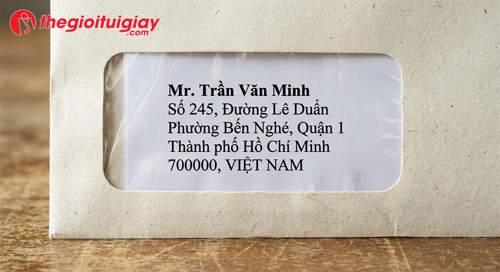 Cấu tạo chi tiết của mẫu in phong b&igrave; c&oacute; cửa sổ b&oacute;ng k&iacute;nh