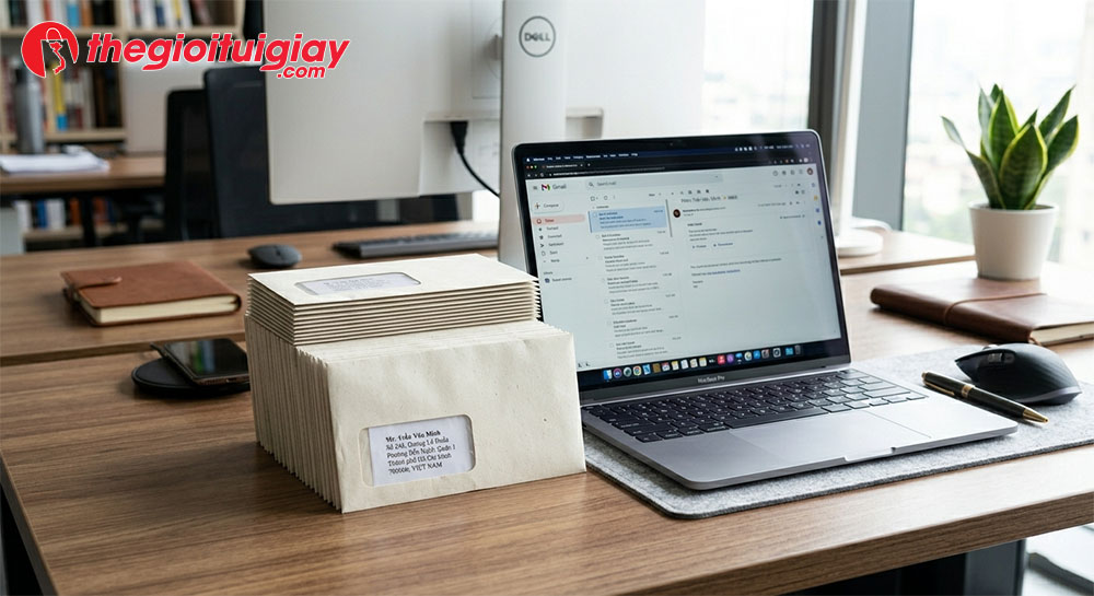 Lợi &iacute;ch tối ưu thời gian khi in phong b&igrave; c&oacute; cửa sổ cho doanh nghiệp