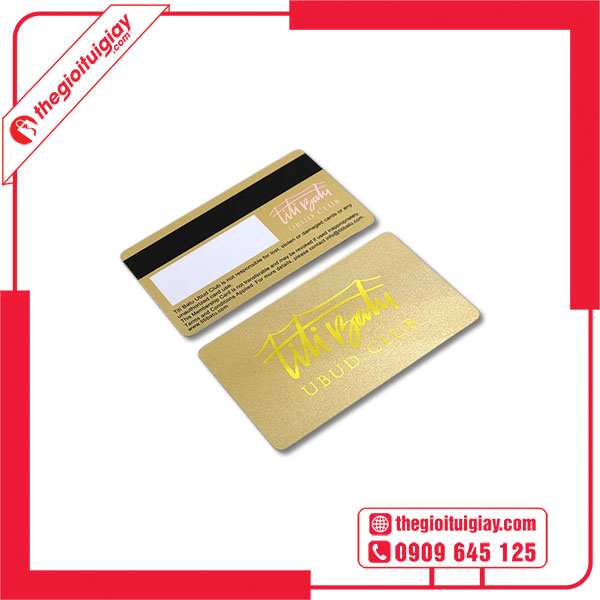 Mẫu card visit ép kim bằng nhựa