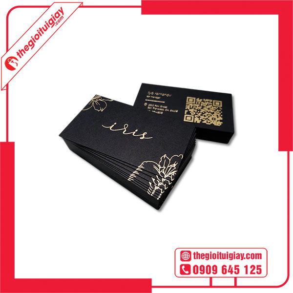 Mẫu card visit ép kim Iris