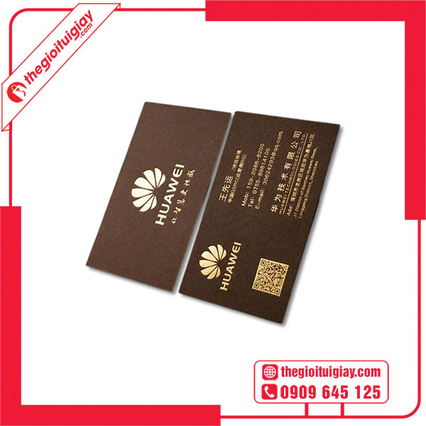 Mẫu card visit ép kim HUAWEI