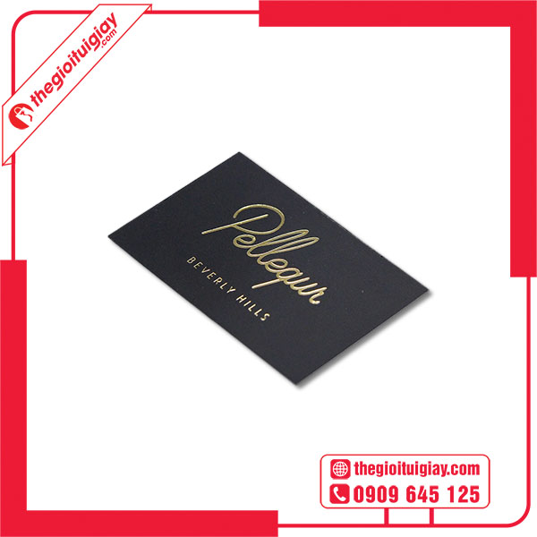 Mẫu card visit ép kim Pellequr