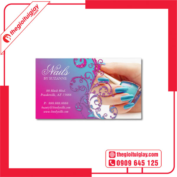 Mẫu card visit nail ấn tượng