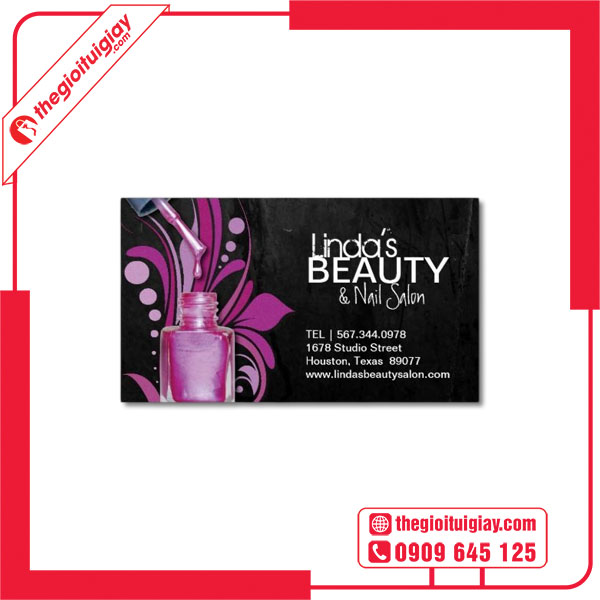 Mẫu card visit nail Linda Beauty