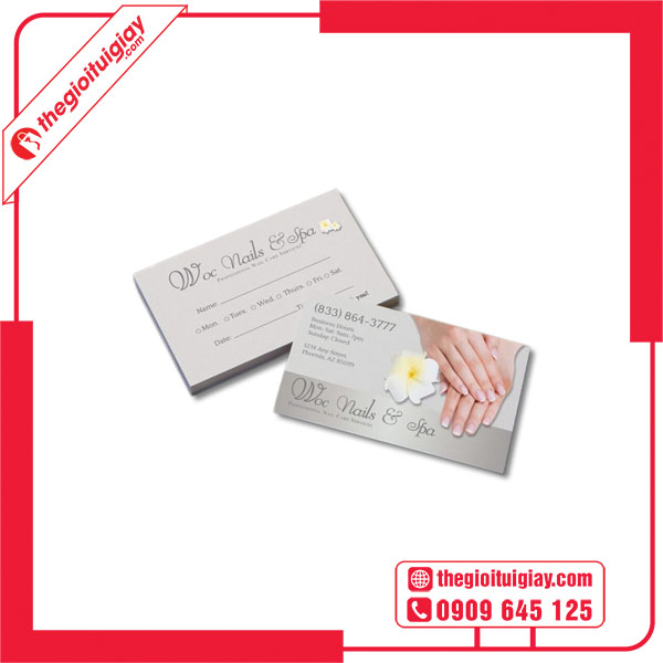 Mẫu card visit nail Woc
