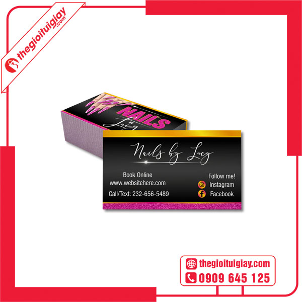 Mẫu card visit nail cao cấp