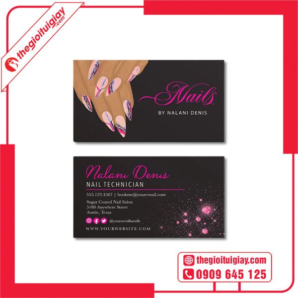 Mẫu card visit nail Nalani Denis