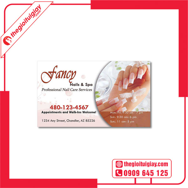 Mẫu card visit nail Fancy
