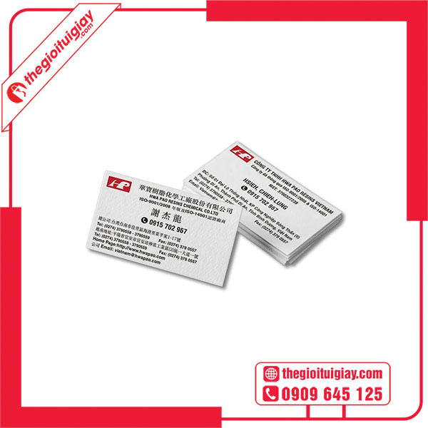 Mẫu card visit song ngữ Việt - Trung