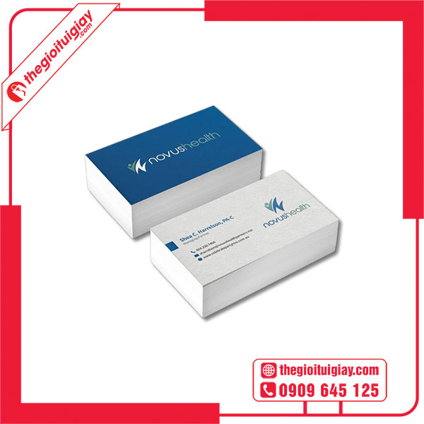 Mẫu card visit song ngữ novushealth