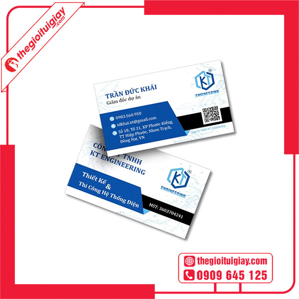 Mẫu card visit song ngữ sáng tạo