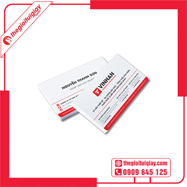 Mẫu card visit song ngữ VINHAN