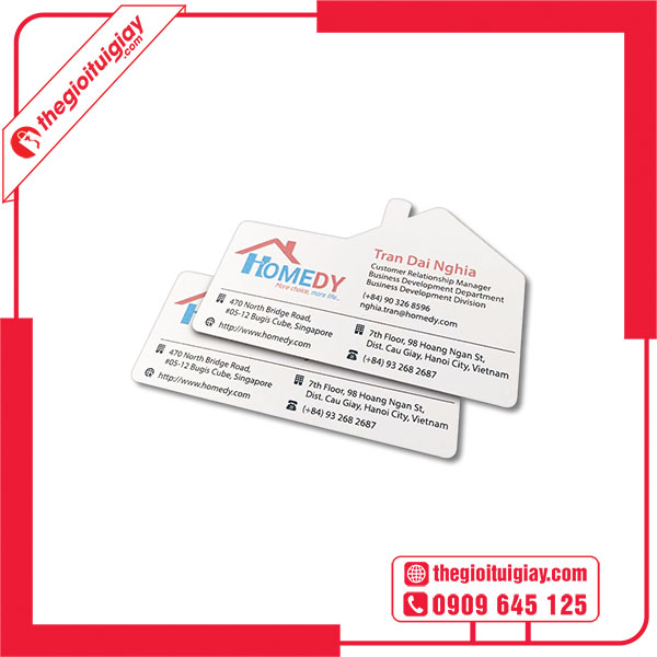 Mẫu card visit song ngữ HOMEDY thiết kế độc đáo