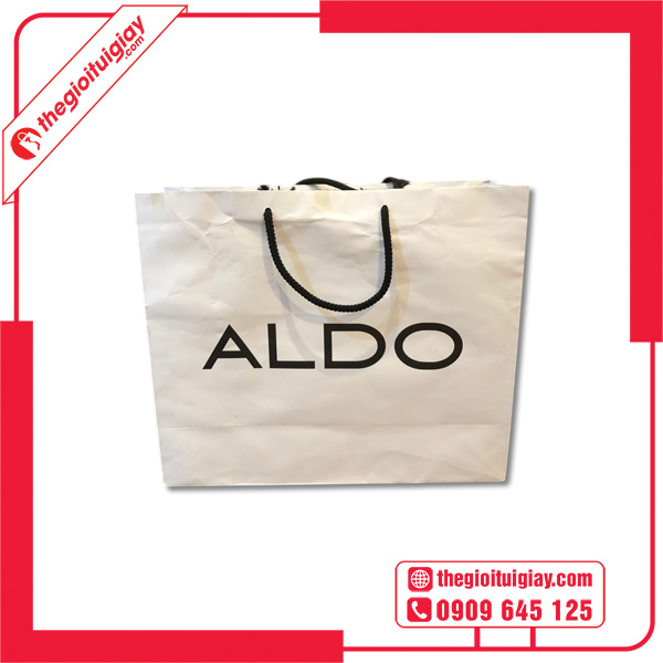 Mẫu túi giấy Aldo giấy Couche