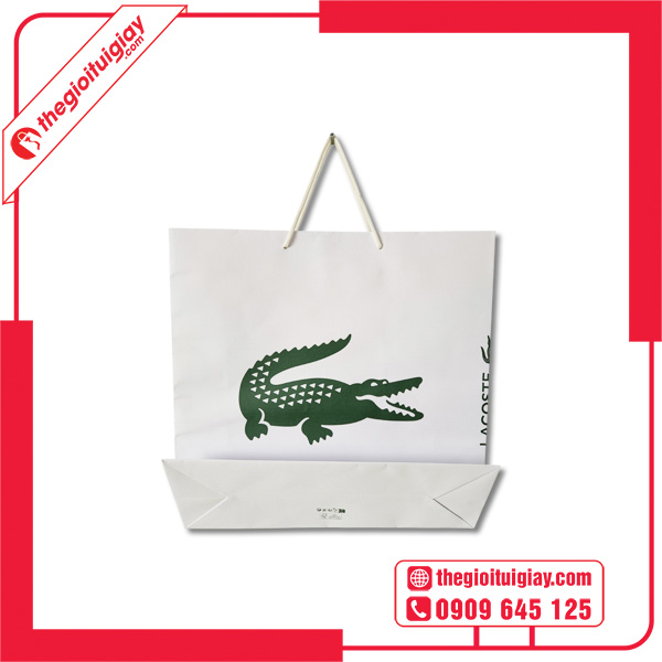 Mẫu túi giấy Lacoste đựng đồ