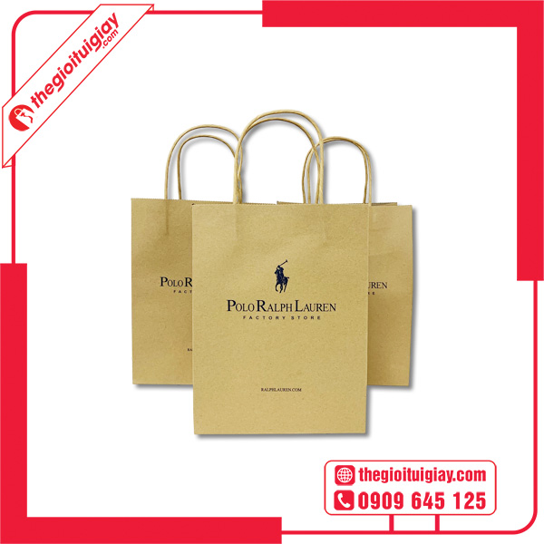 Mẫu túi giấy Ralph Lauren in logo