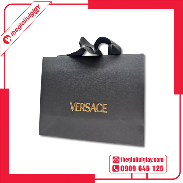 Mẫu túi giấy Versace ép kim