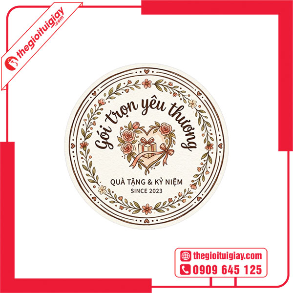 Mẫu logo c&ocirc;ng ty qu&agrave; tặng G&Oacute;I TRỌN Y&Ecirc;U THƯƠNG