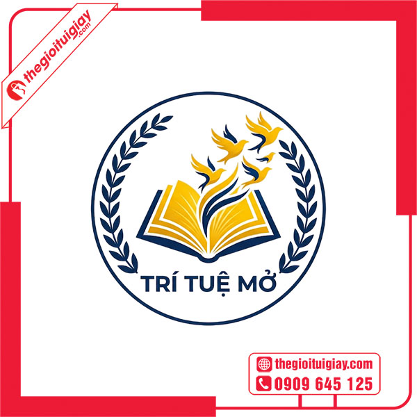 Mẫu logo c&ocirc;ng ty gi&aacute;o dục TR&Iacute; TUỆ MỞ