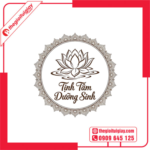 Mẫu logo spa TỊNH T&Acirc;M DƯỠNG SINH