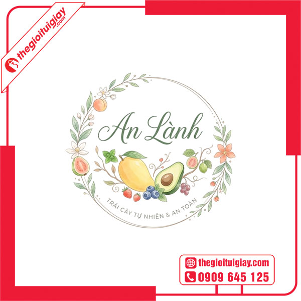 Mẫu logo trái cây AN LÀNH