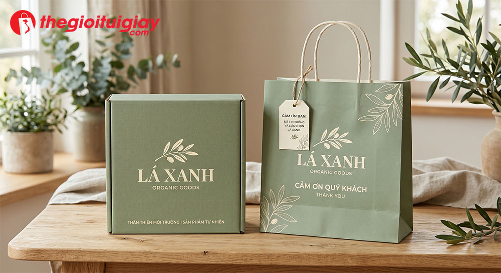 Dịch vụ in tag cảm ơn v&agrave; hộp giấy đồng bộ tại Thế Giới T&uacute;i Giấy