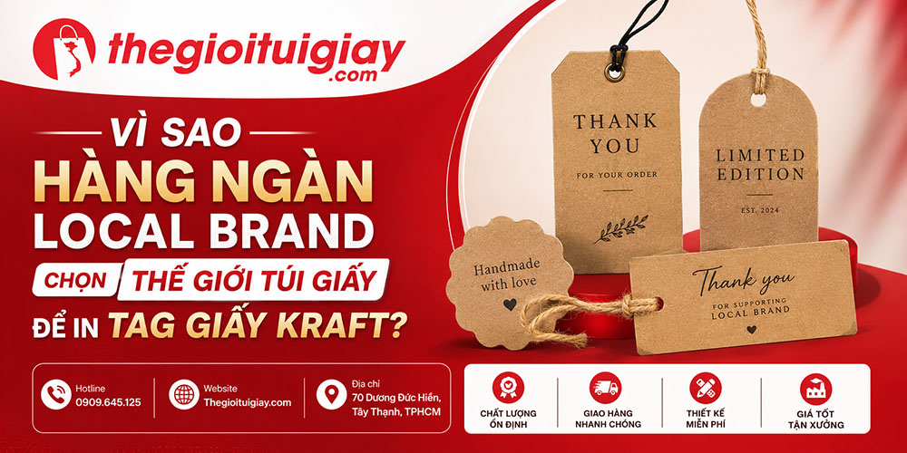 V&igrave; Sao H&agrave;ng Ng&agrave;n Local Brand Chọn Thế Giới T&uacute;i Giấy Để In Tag Giấy Kraft?