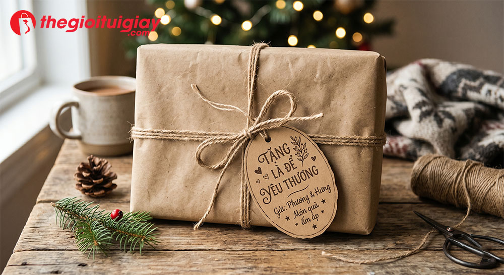 M&aacute;c giấy h&igrave;nh oval in tr&ecirc;n giấy kraft cho đồ handmade