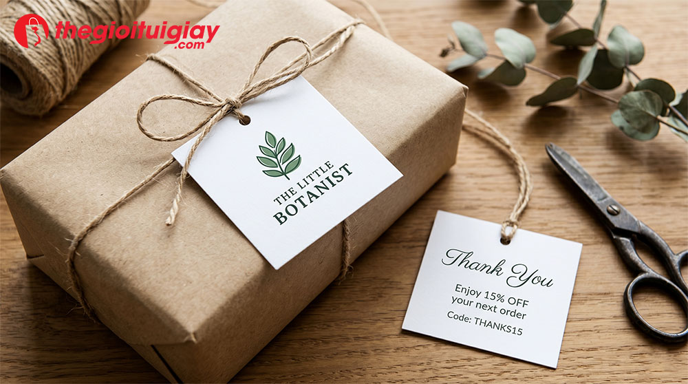 Mẫu thẻ cảm ơn thank you card h&igrave;nh vu&ocirc;ng thiết kế ấn tượng