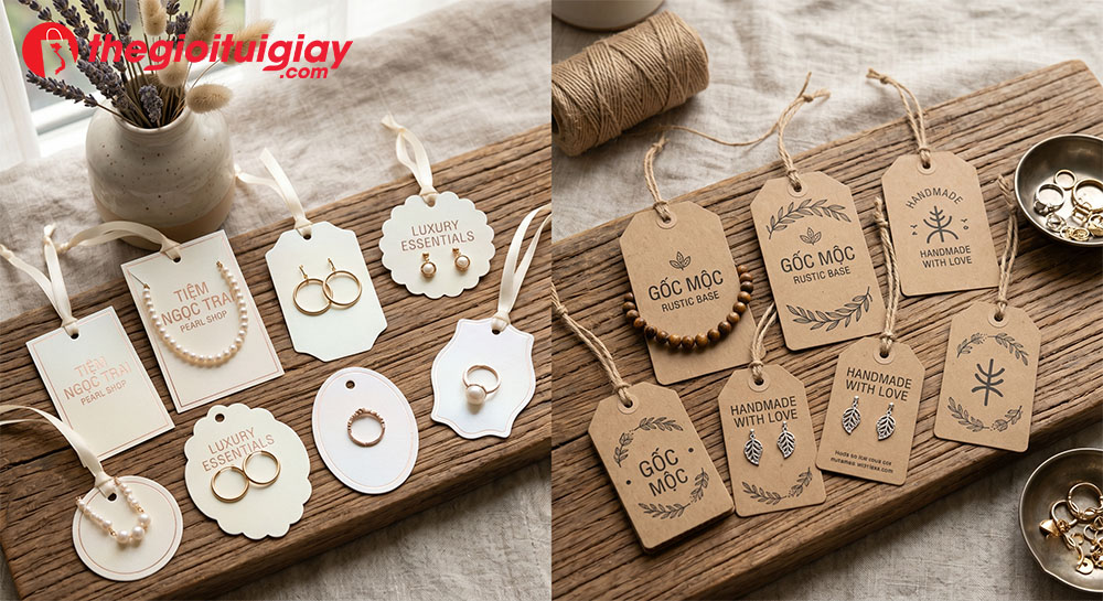 C&aacute;c chất liệu giấy in tag trang sức cao cấp