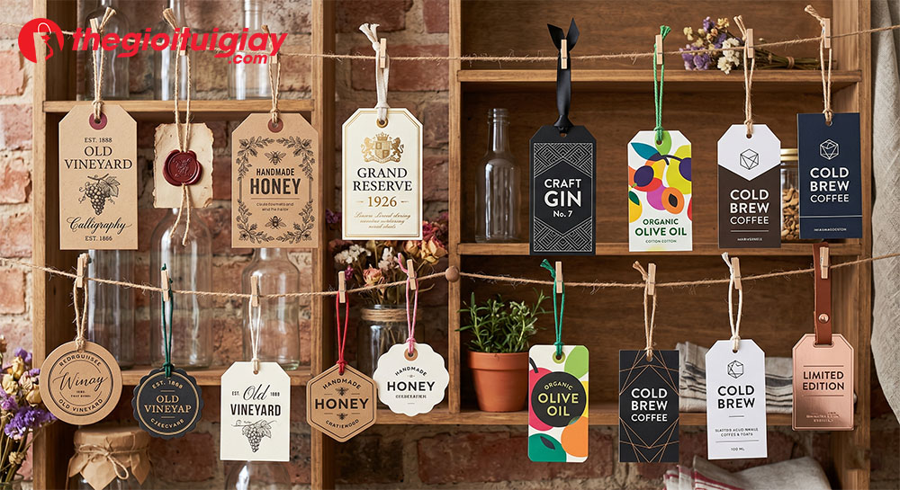 C&aacute;c mẫu thiết kế tag treo cổ chai lọ ấn tượng đa dạng ng&agrave;nh h&agrave;ng