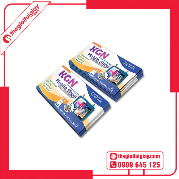 Mẫu card visit cửa hàng điện thoại KGN
