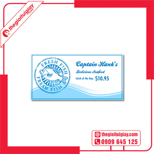 Mẫu card visit hải sản Captain Hank