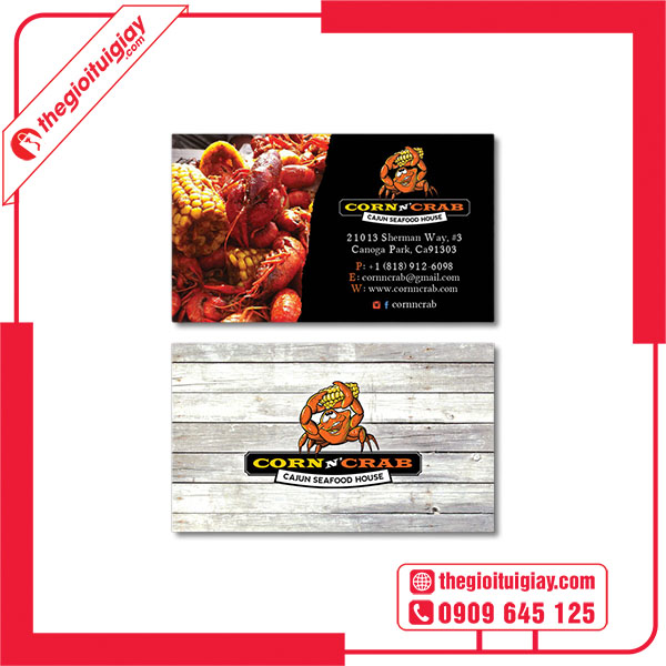 Mẫu card visit nhà hàng hải sản