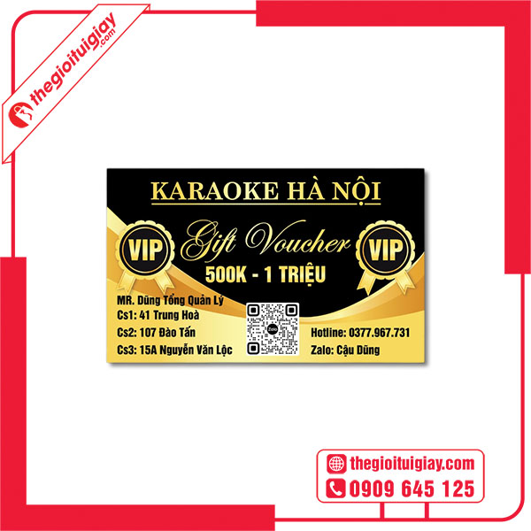 Mẫu card visit karaoke HÀ NỘI