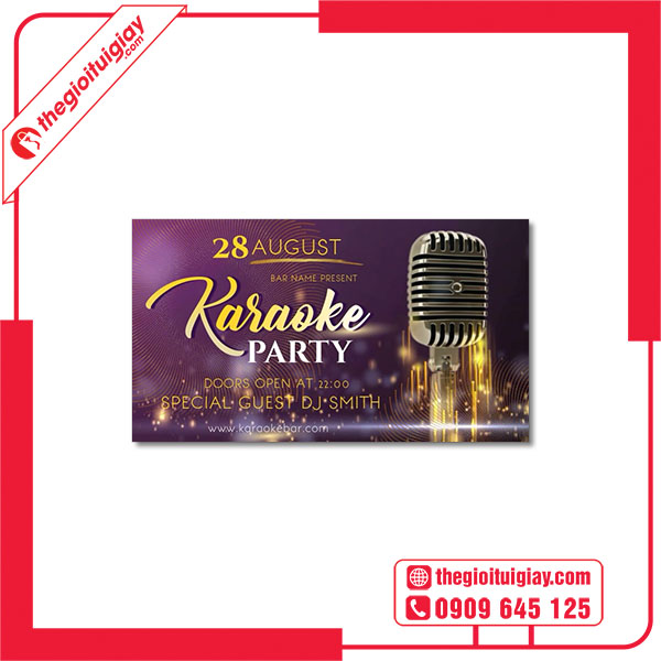 Mẫu card visit karaoke ấn tượng
