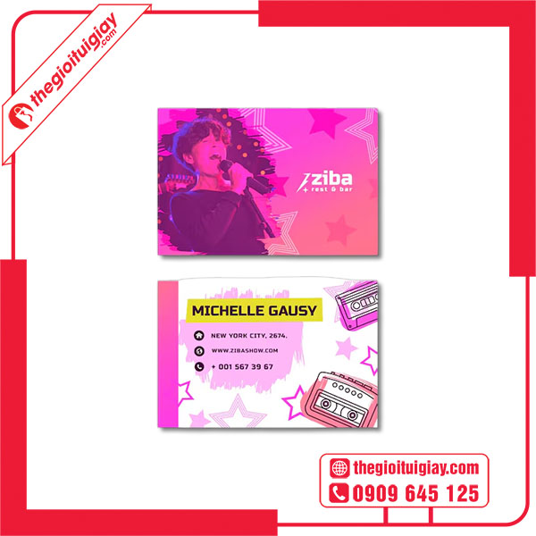 Mẫu card visit karaoke ZIBA