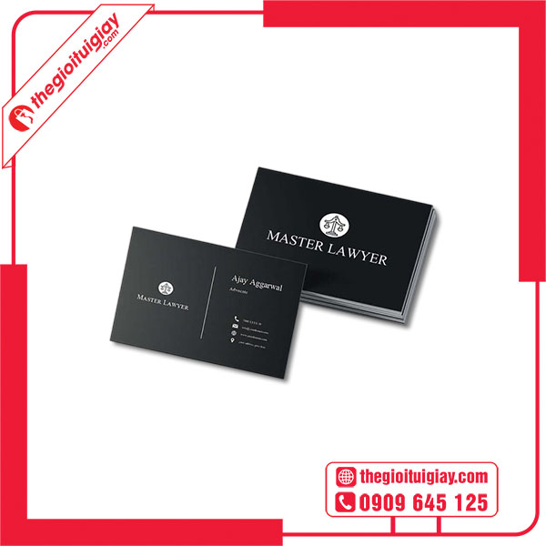 Mẫu card visit luật sư sang trọng