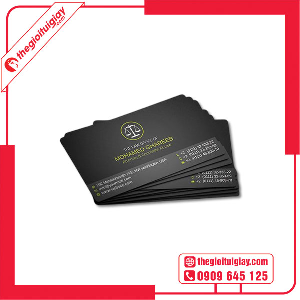 Mẫu card visit luật sư MOHAMED GHAREEB
