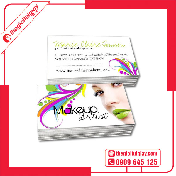 Mẫu card visit make up Marie Claire Tomson