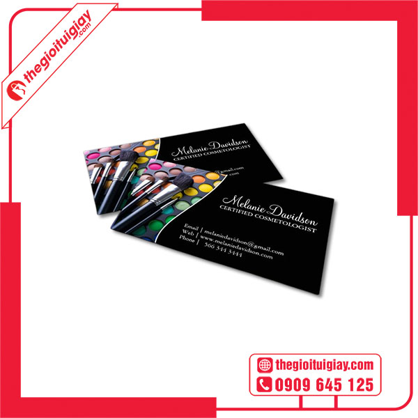 Mẫu card visit make up Melanie Davidson