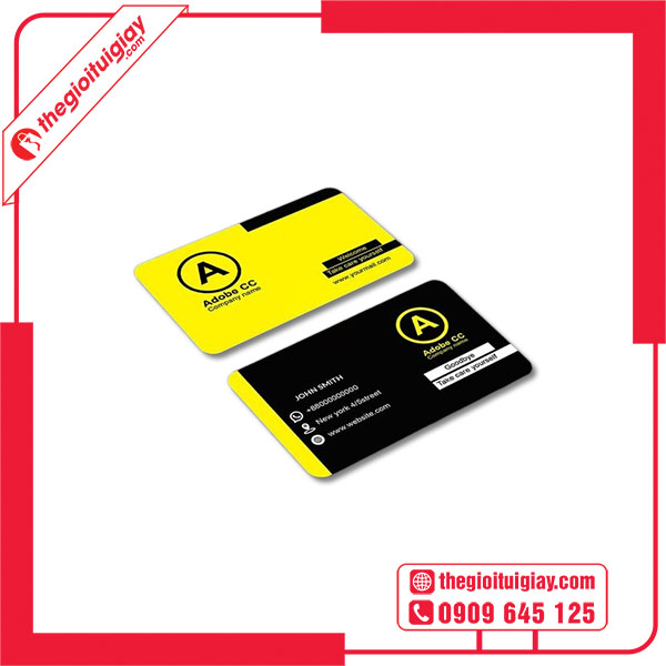 Mẫu card visit màu vàng thu hút