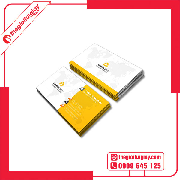 Mẫu card visit màu vàng cao cấp