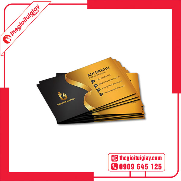 Mẫu card visit màu vàng sang trọng
