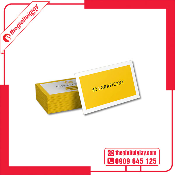 Mẫu card visit màu vàng GRAFICZNY
