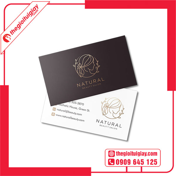 Mẫu card visit mỹ phẩm NATURAL